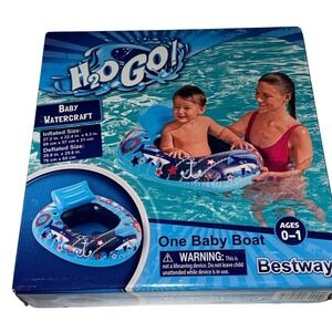 Baby Watercraft Pool Float Inflatable Blue Shark Age 0-1 New Sealed